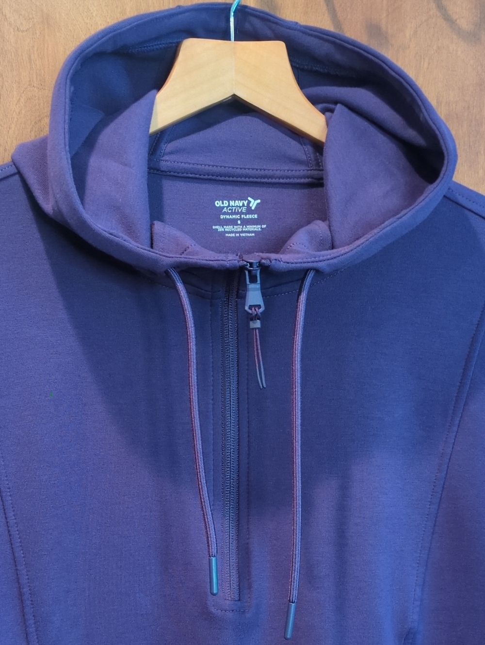 Old Navy Dynamic Fleece Half Zip Hoodie In Purple Maxine Size S - Picture 2 of 7